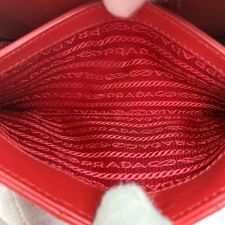 Prada Shoulder bags Pouch Leather Red