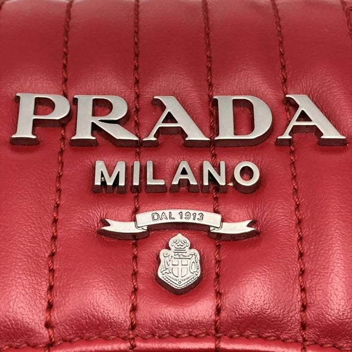 Prada Shoulder bags Pouch Leather Red