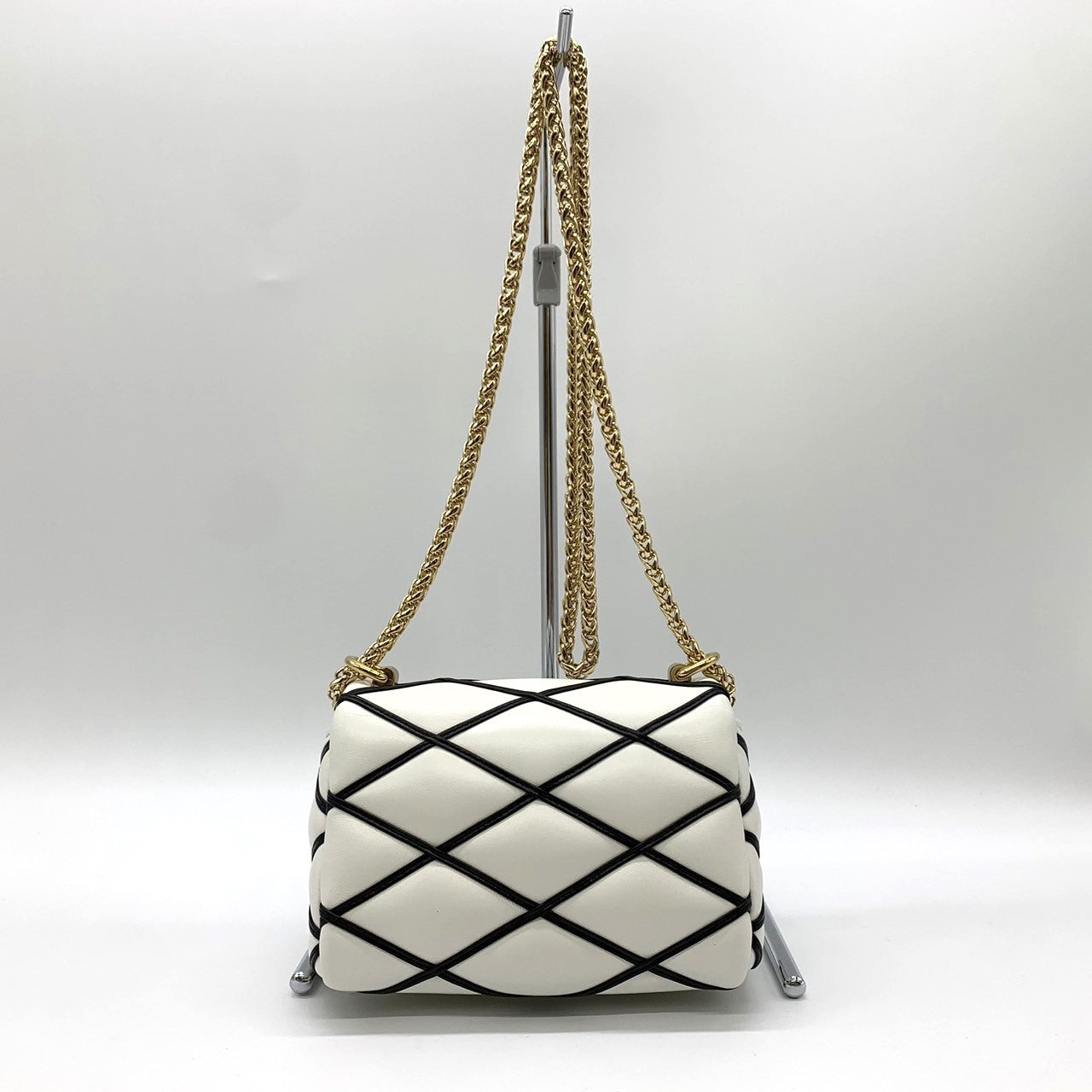 LOUIS VUITTON PICO GO-14 Maltage Chain Shoulder Bag Crossbody Bag Twist Lock Lambskin White M23762 Women's Fashion