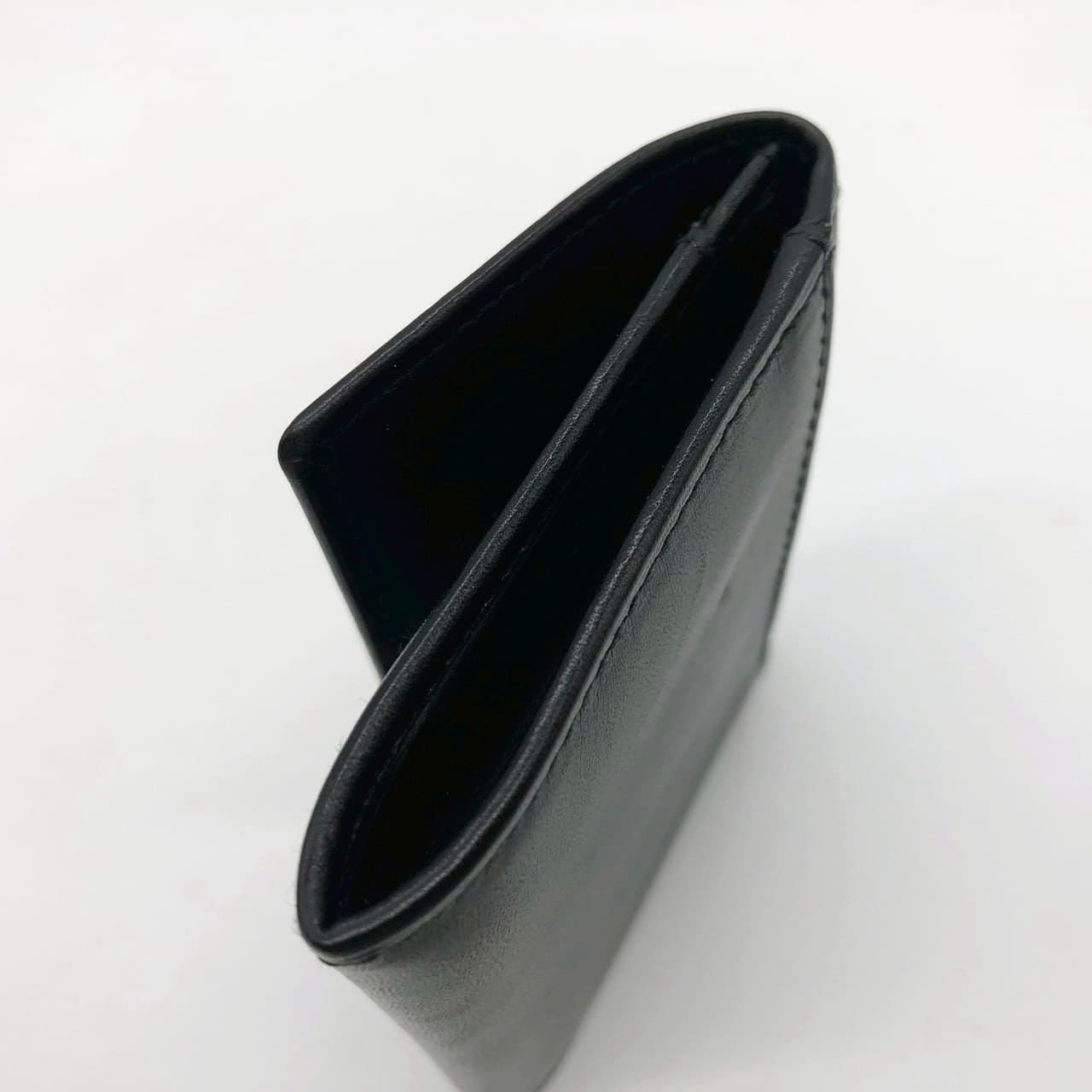 Salvatore Ferragamo coin case, small item holder, wallet, leather, black, women's, men's, vintage, brand, used. PRE-OWNED