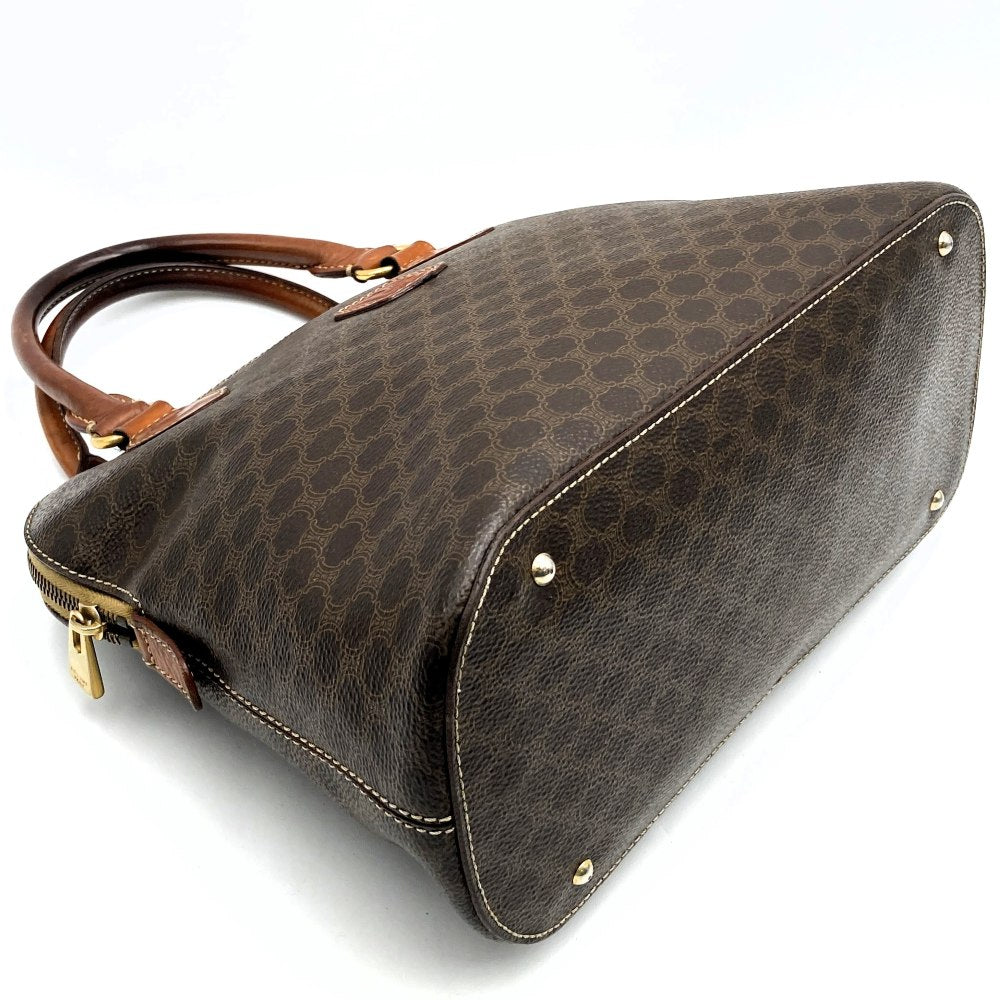 CELINE DM95 Handbag, Macadam PVC Leather, Brown, Vintage, Women's Fashion, Brand, PRE-OWNED