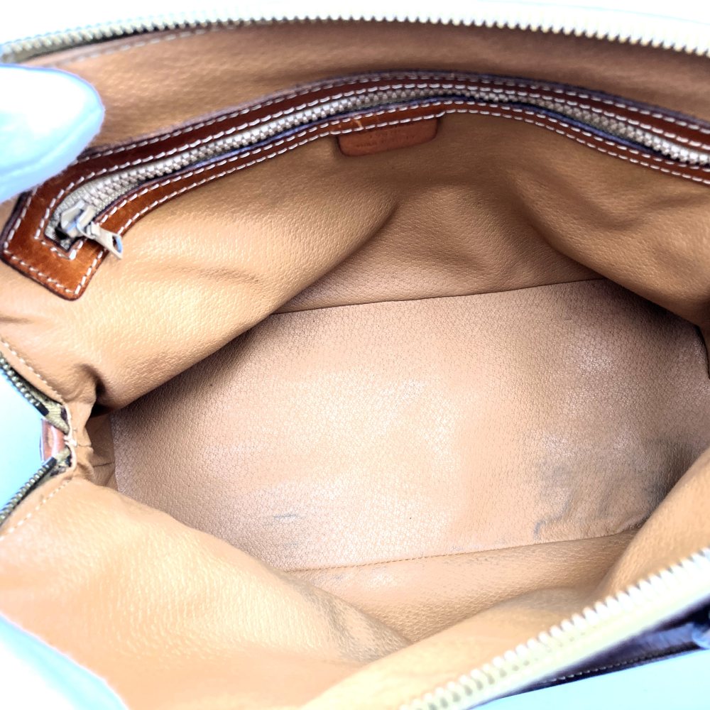 CELINE DM95 Handbag, Macadam PVC Leather, Brown, Vintage, Women's Fashion, Brand, PRE-OWNED