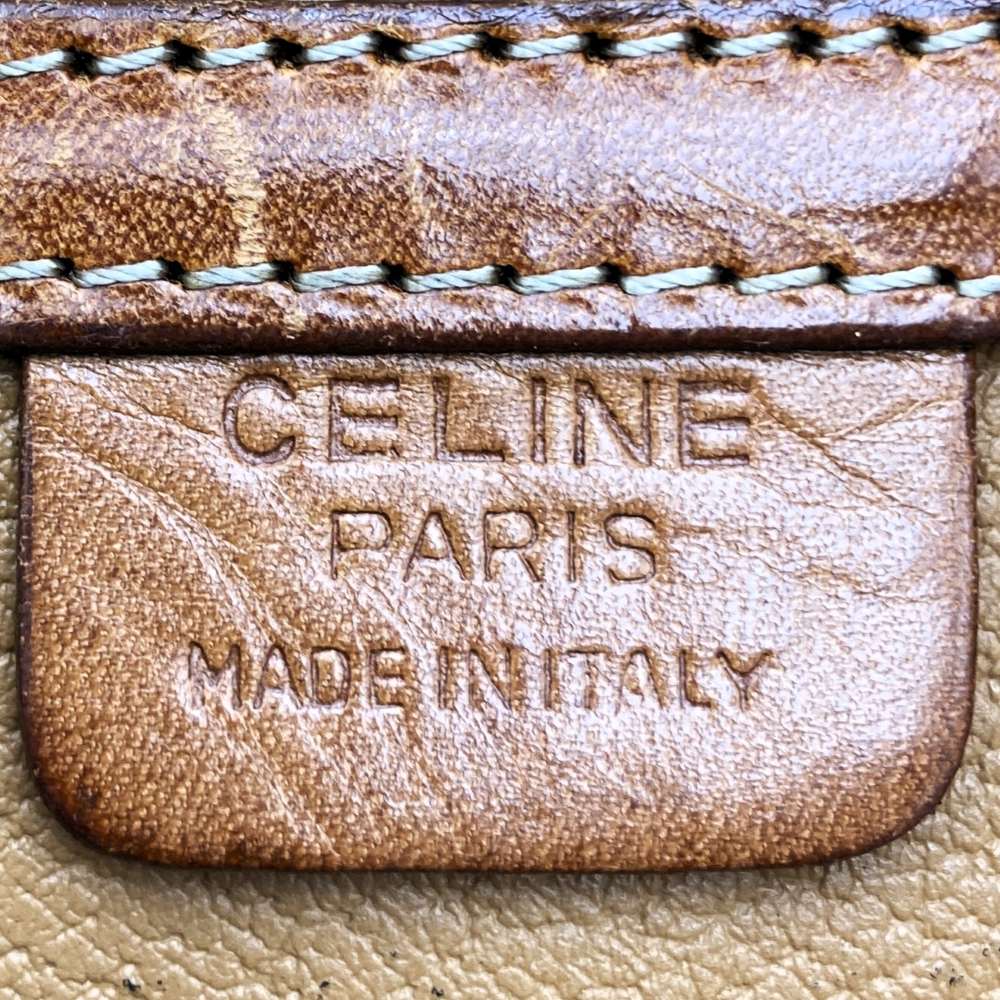 CELINE DM95 Handbag, Macadam PVC Leather, Brown, Vintage, Women's Fashion, Brand, PRE-OWNED