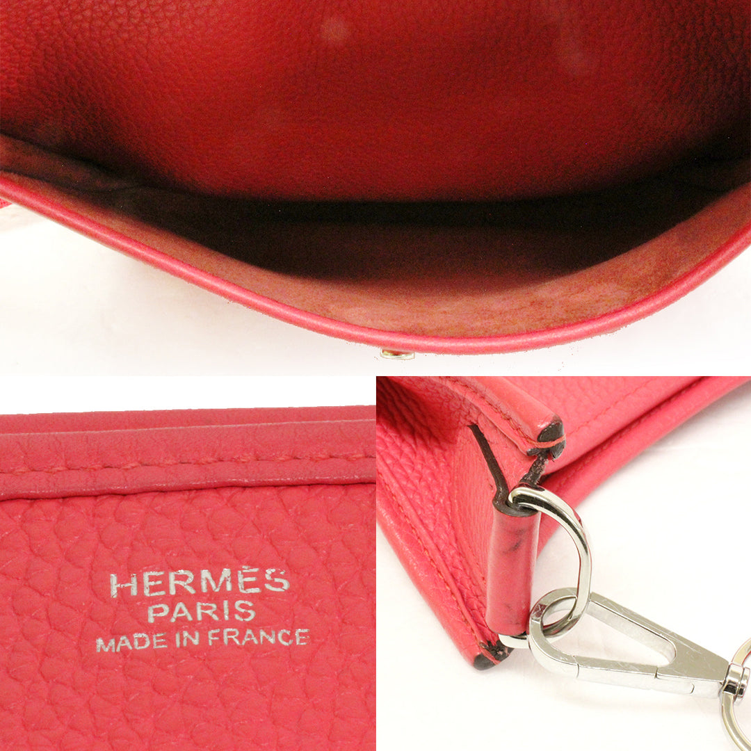Hermes Evelyn 3 056277CK Taurillon Clemence Shoulder bags Rose Extreme D 2019年