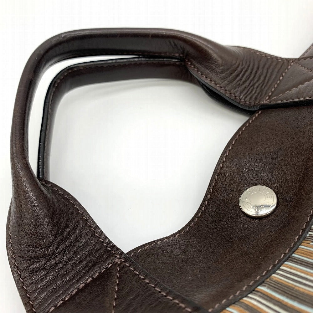 HERMES Hermès Four Tou MM Vibrato Tote Bag, □E Stamp, Business, A4 Size, Leather, Brown, Blue, Men's/Women's Fashion PRE-OWNED