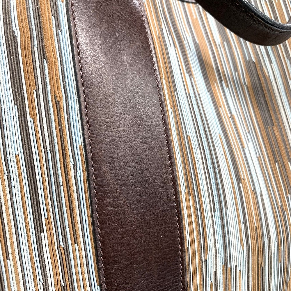 HERMES Hermès Four Tou MM Vibrato Tote Bag, □E Stamp, Business, A4 Size, Leather, Brown, Blue, Men's/Women's Fashion PRE-OWNED