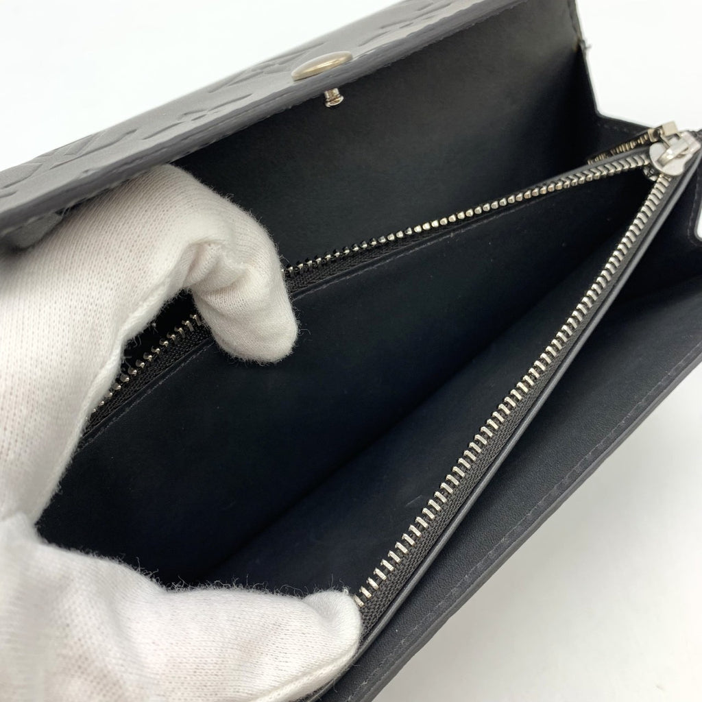 LOUIS VUITTON Portefeuille Sarah M65142 Long Wallet, Monogram Matte Black, Women's PRE-OWNED