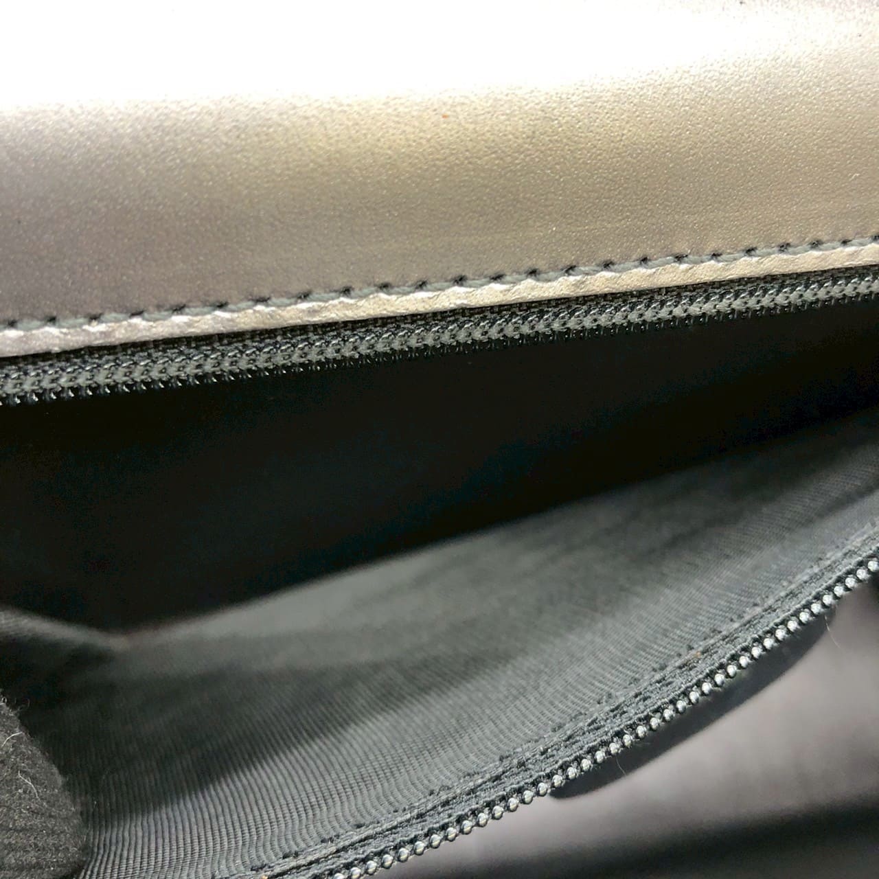 GUCCI 001 2058 Shoulder Bag, One-Shoulder, Leather, Gray, Women's