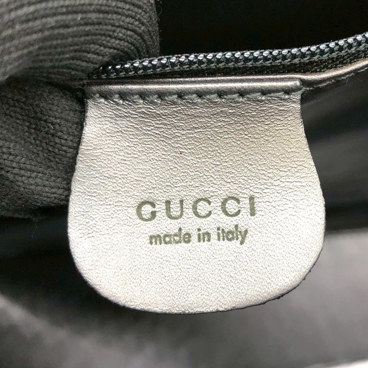 GUCCI 001 2058 Shoulder Bag, One-Shoulder, Leather, Gray, Women's