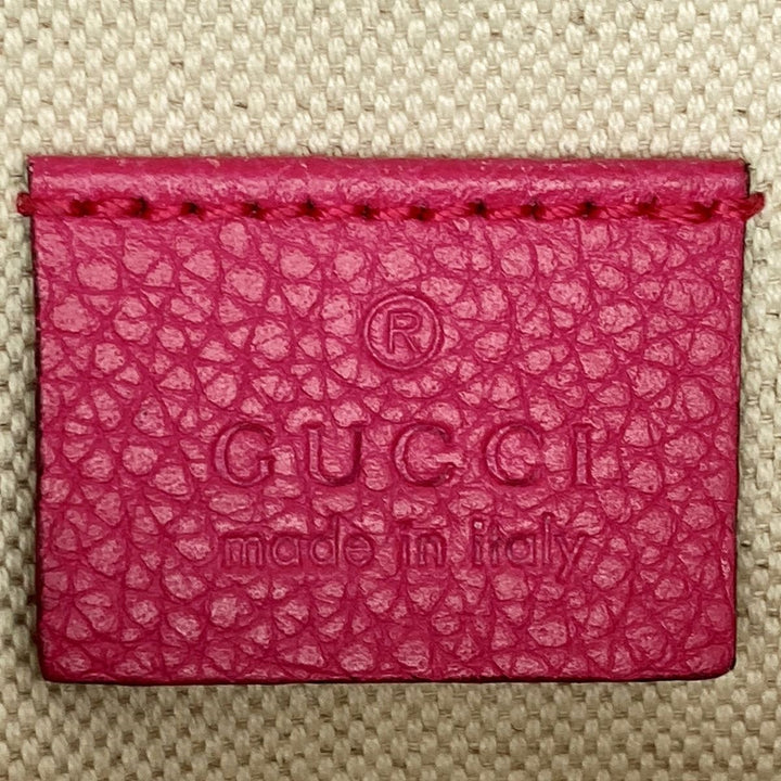 Gucci 527792 waist bag waist pouch logo-printed small leather pink and green
