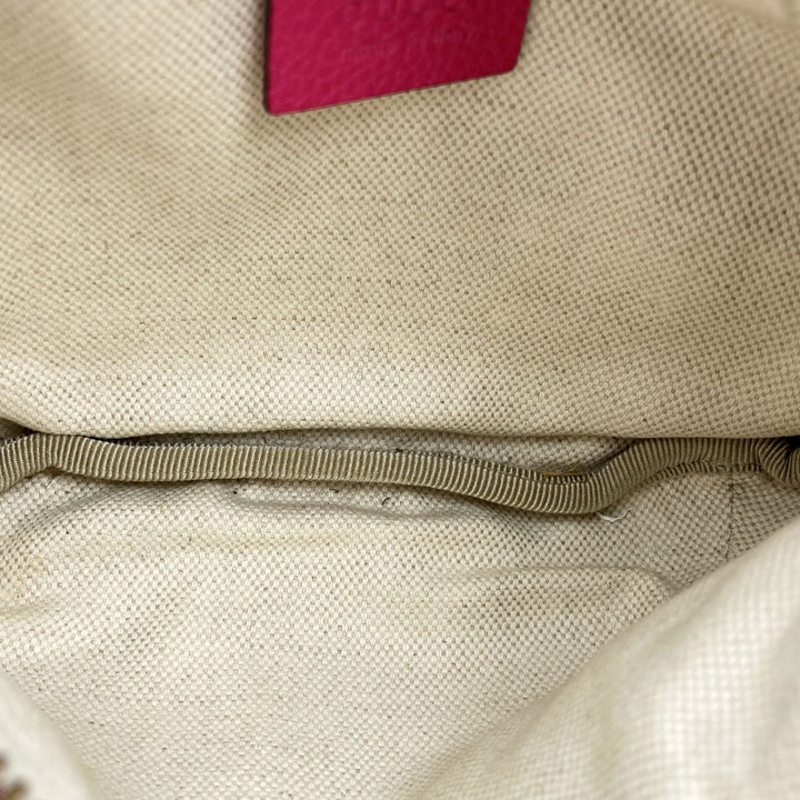 Gucci 527792 waist bag waist pouch logo-printed small leather pink and green