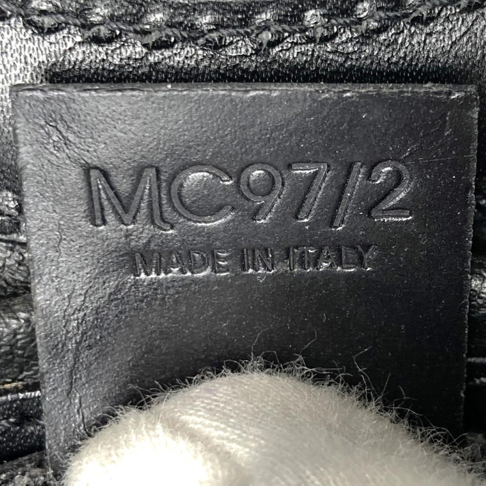 CELINE Macadam Circle Handle MC97/2 Handbag in PVC/Leather, Black, Women's