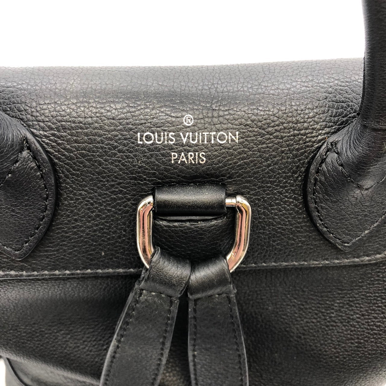 LOUIS VUITTON Lockme Backpack M41815, Black Leather, Women's