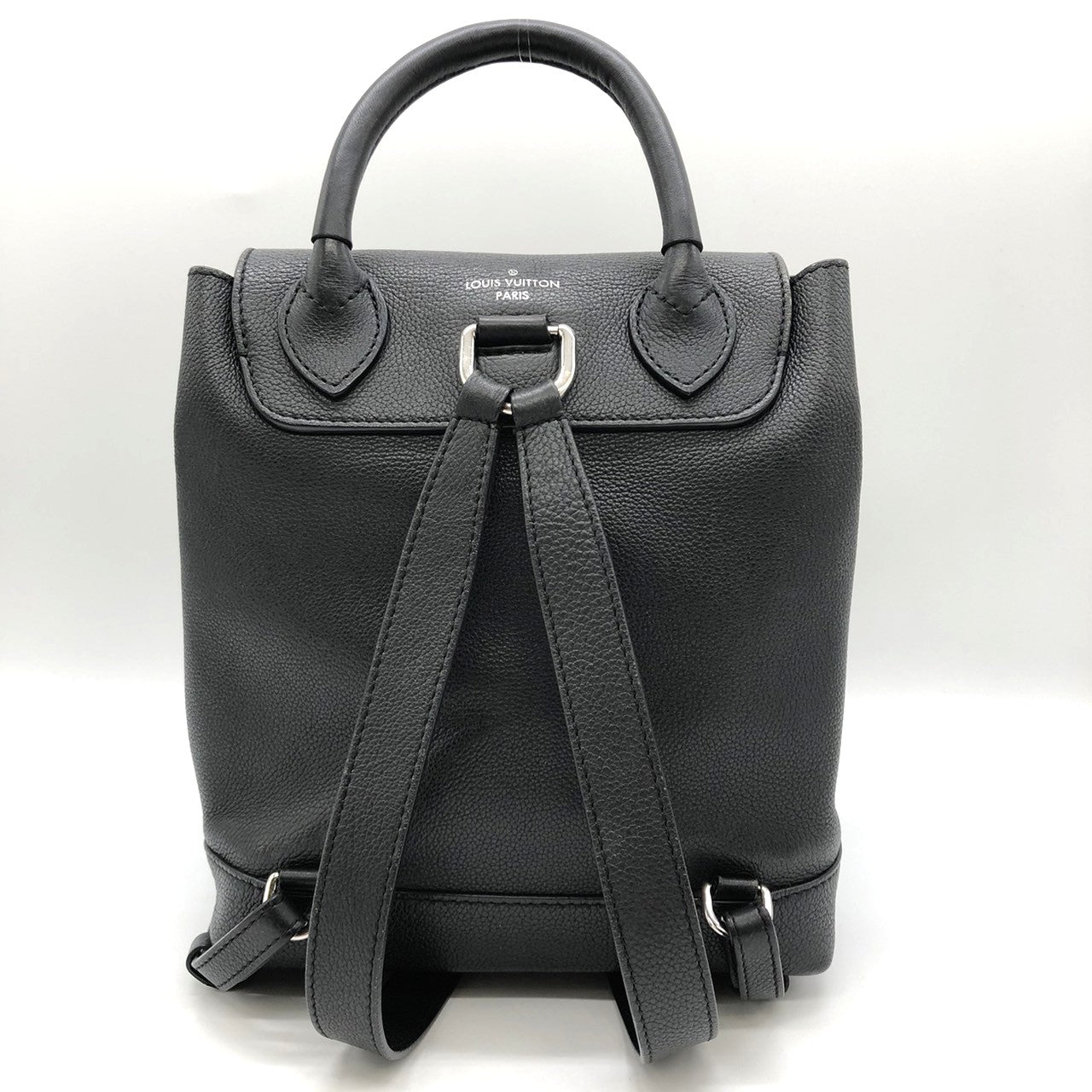 LOUIS VUITTON Lockme Backpack M41815, Black Leather, Women's