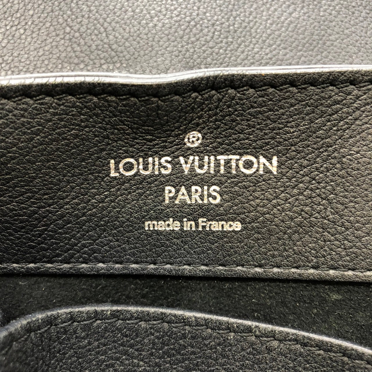 LOUIS VUITTON Lockme Backpack M41815, Black Leather, Women's