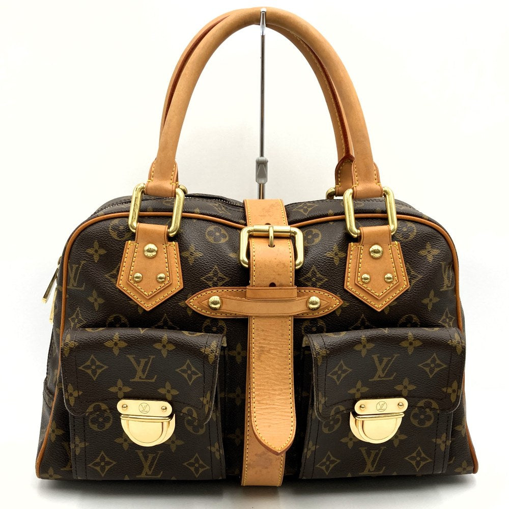 LOUIS VUITTON Manhattan GM Handbag, Monogram Canvas, Brown, M40025 PRE-OWNED