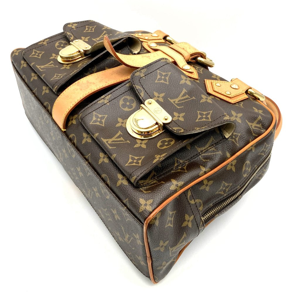 LOUIS VUITTON Manhattan GM Handbag, Monogram Canvas, Brown, M40025 PRE-OWNED
