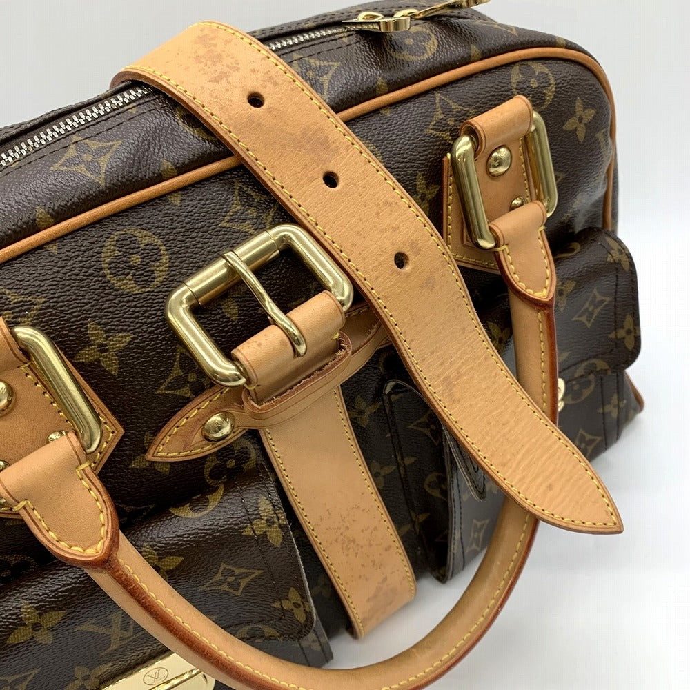 LOUIS VUITTON Manhattan GM Handbag, Monogram Canvas, Brown, M40025 PRE-OWNED