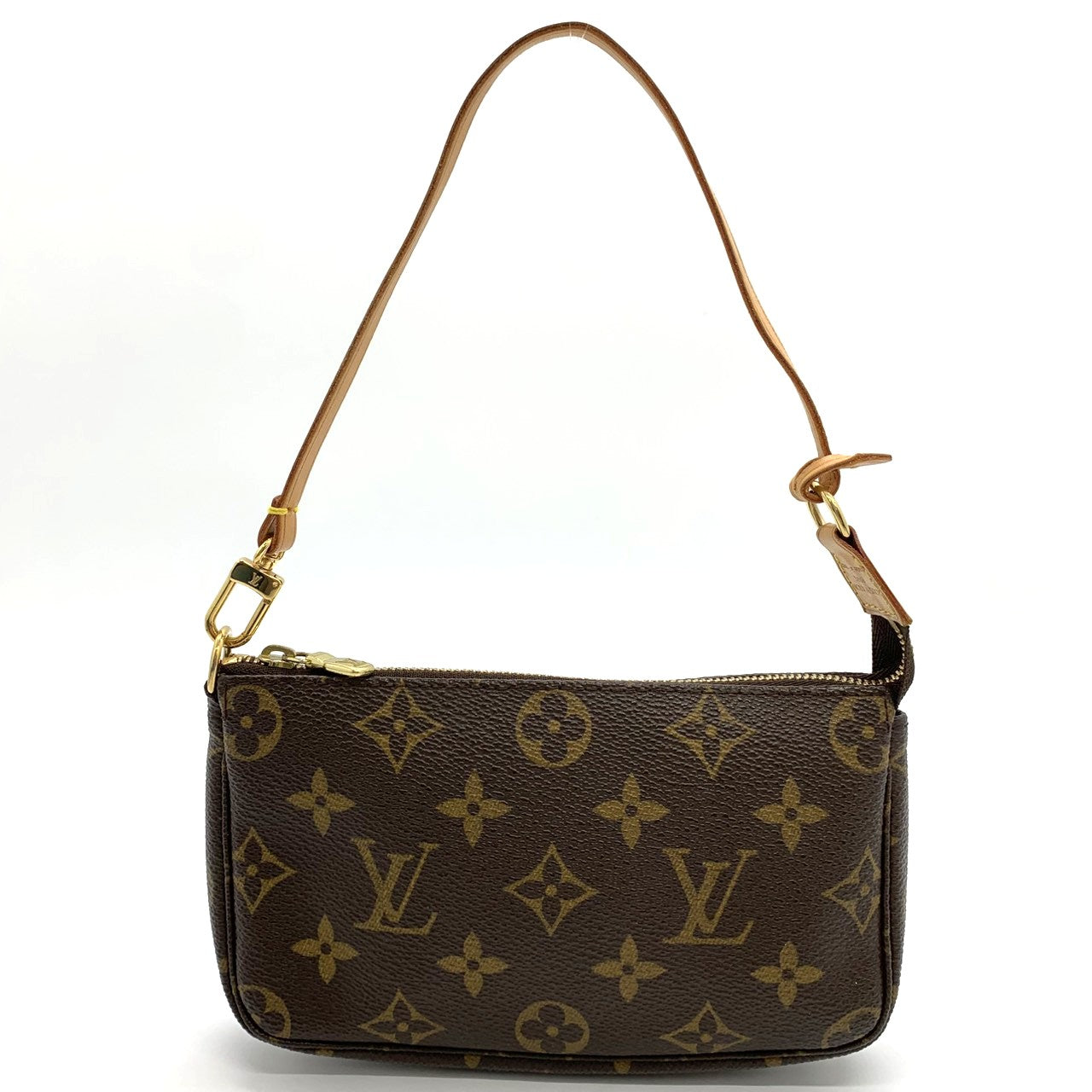 Louis Vuitton Pochette Accessoires M51980 Pouch, Monogram Canvas, Brown, Women's PRE-OWNED