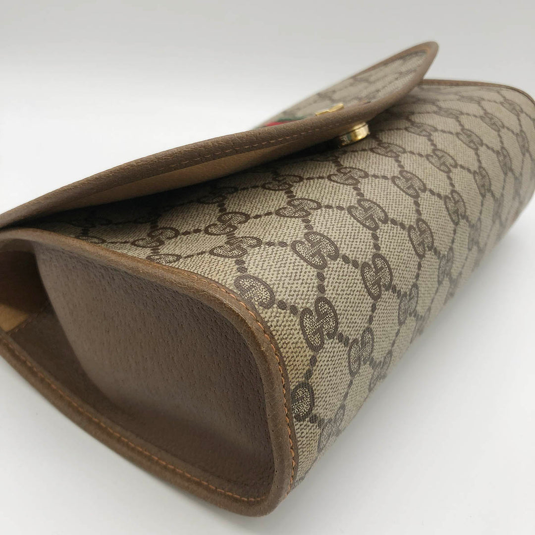 Gucci Clutch bags 89 01 030 Old Gucci Sherry Line Beige Brown系