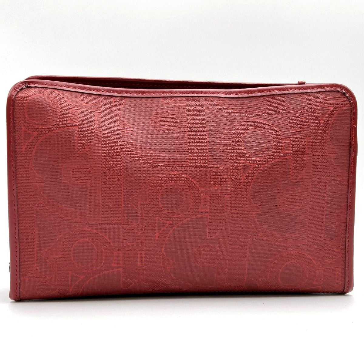 Dior clutch bag/second bag, all-over print, PVC, red