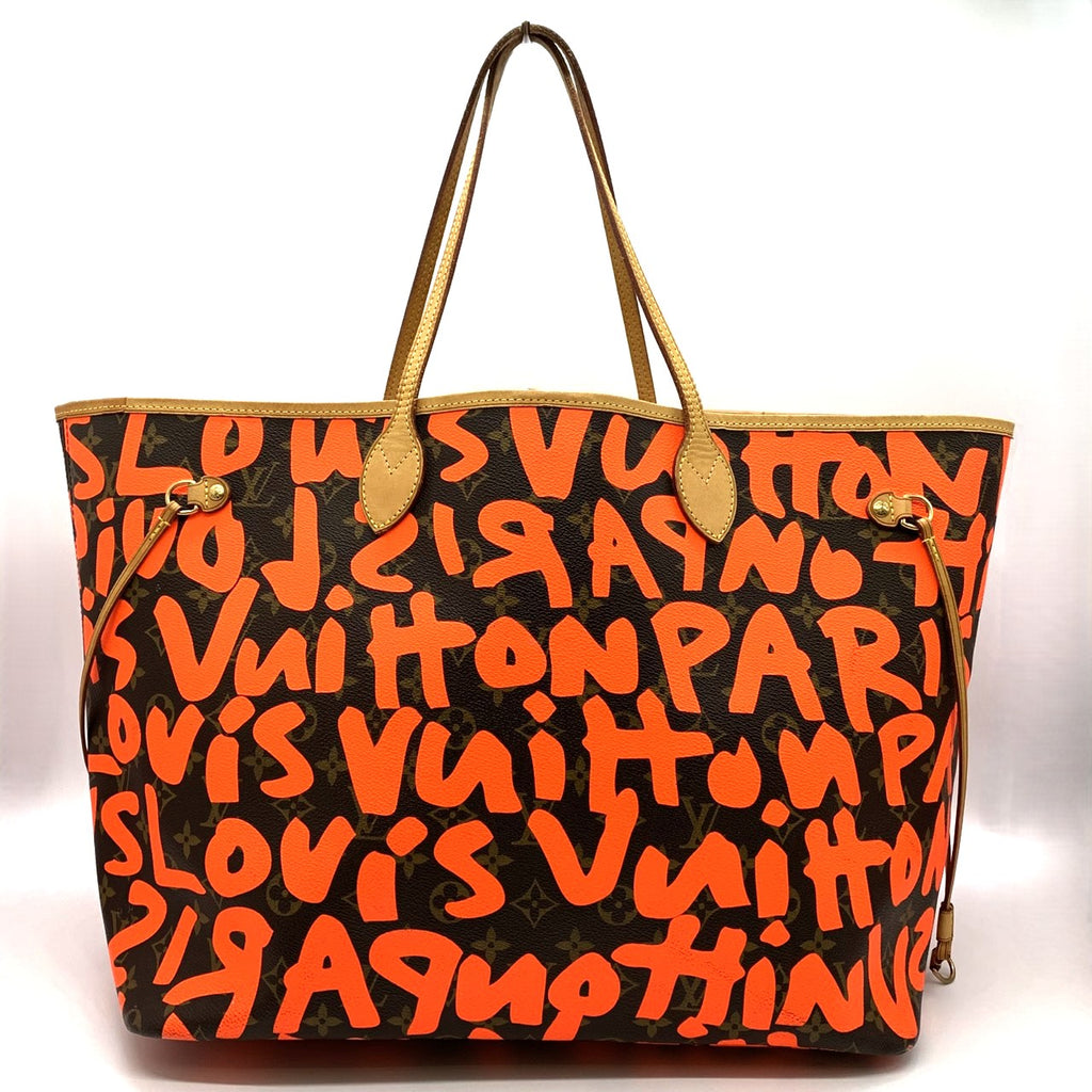Louis Vuitton M93702 Neverfull GM Tote Bag Monogram Graffiti Orange