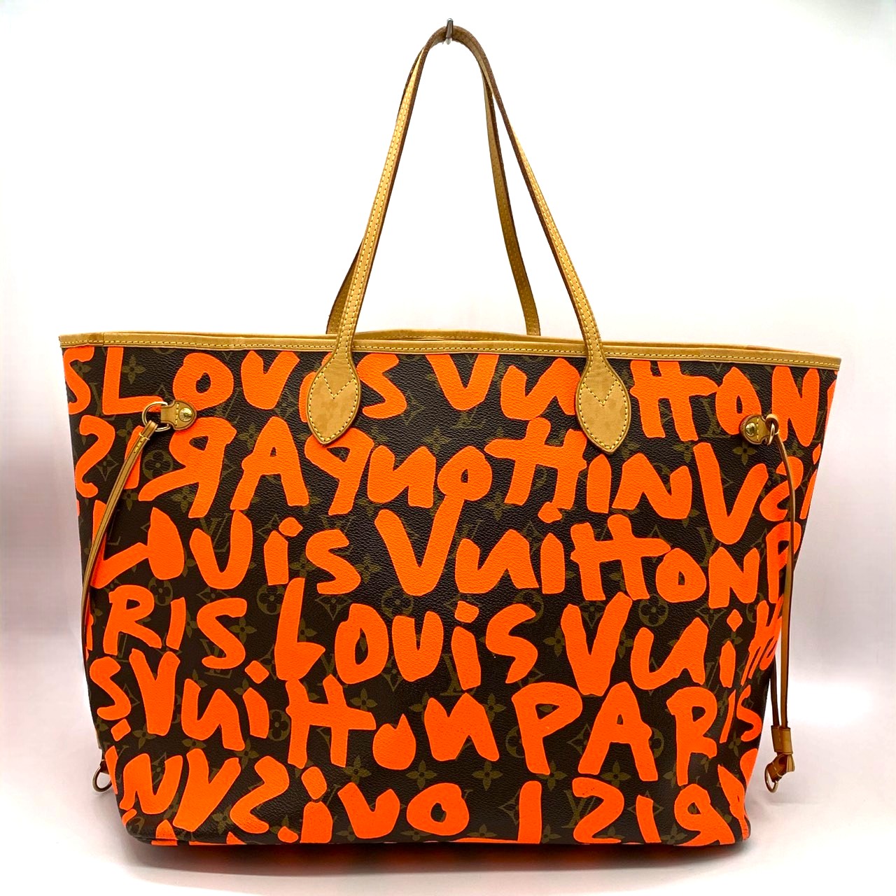 Louis Vuitton M93702 Neverfull GM Tote Bag Monogram Graffiti Orange
