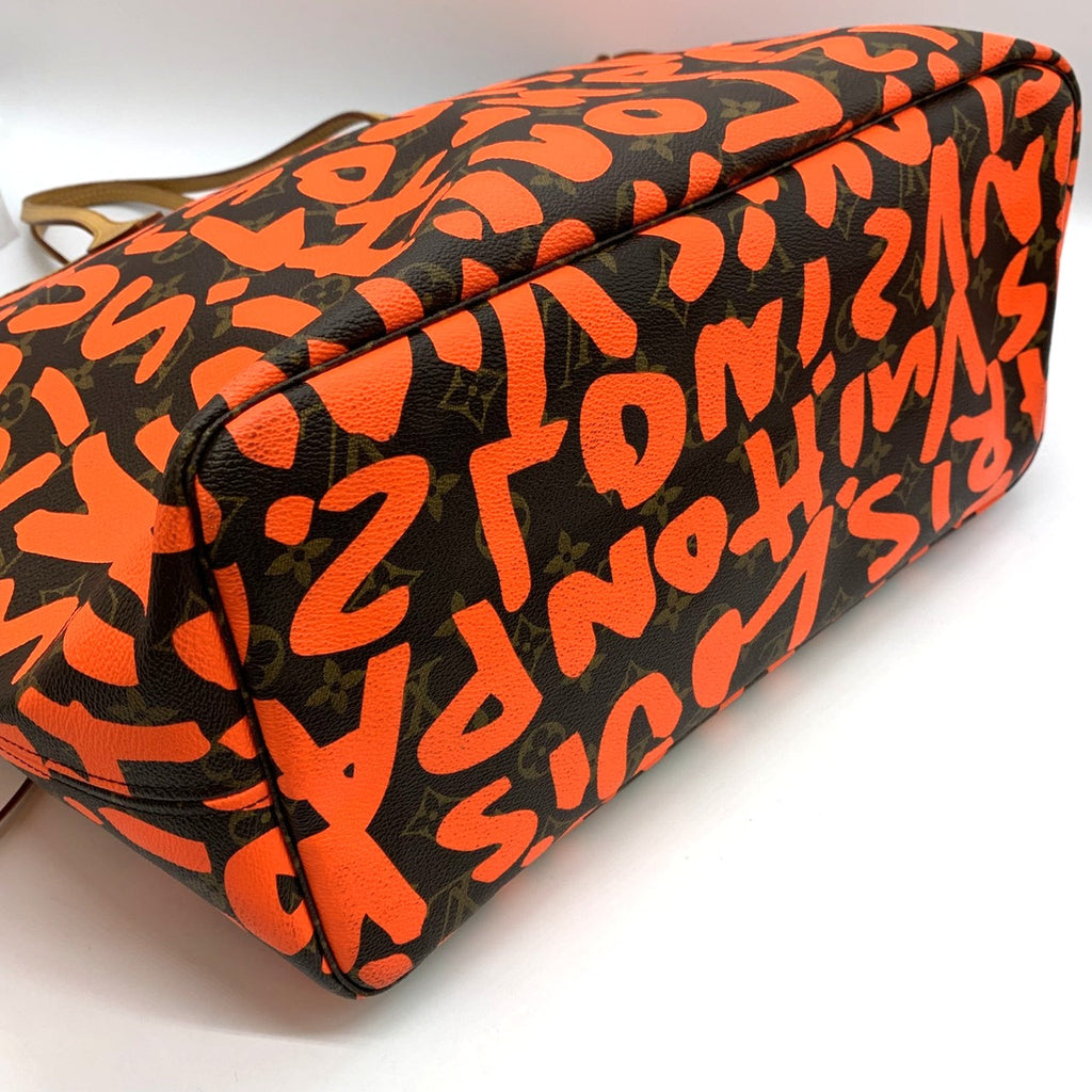 Louis Vuitton M93702 Neverfull GM Tote Bag Monogram Graffiti Orange