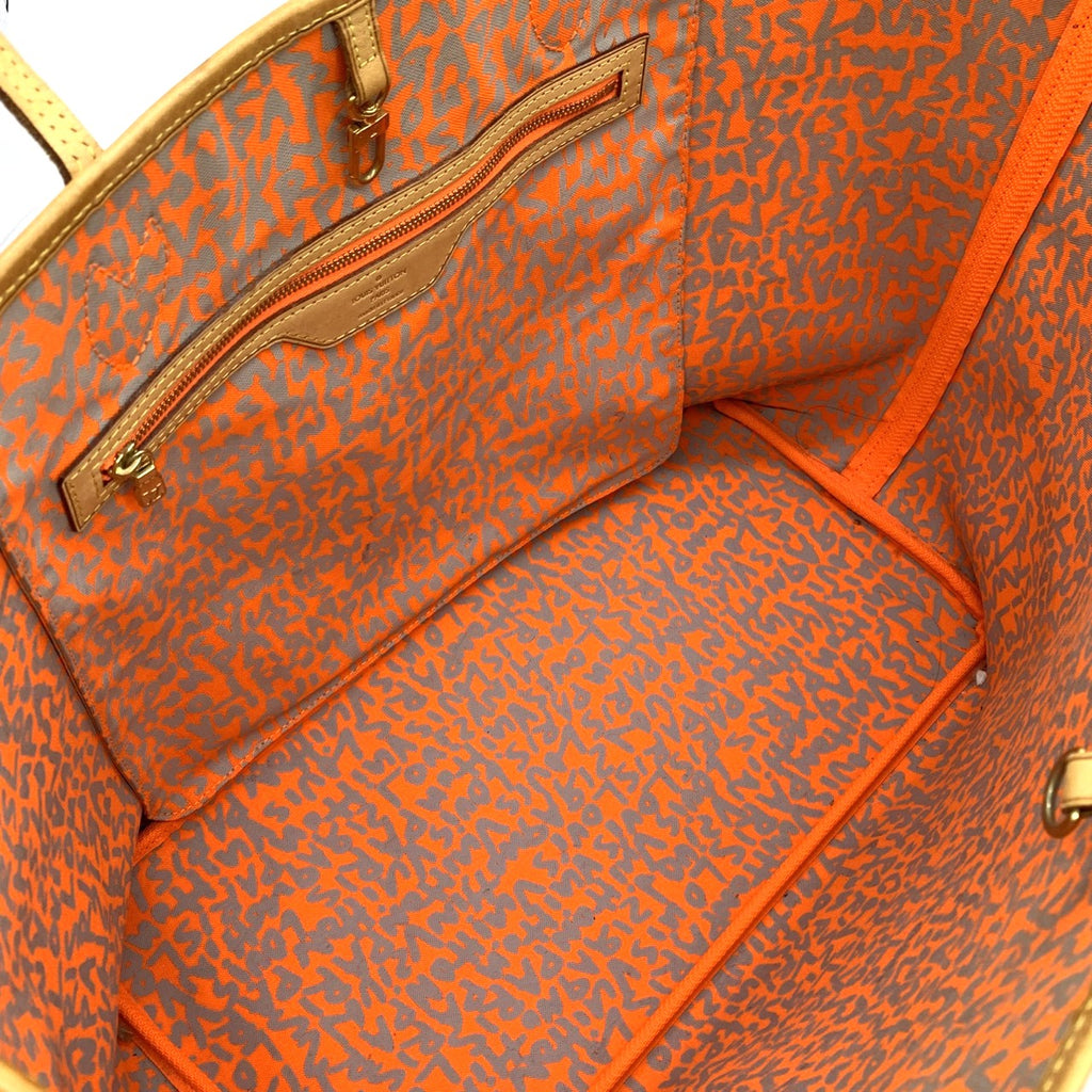 Louis Vuitton M93702 Neverfull GM Tote Bag Monogram Graffiti Orange