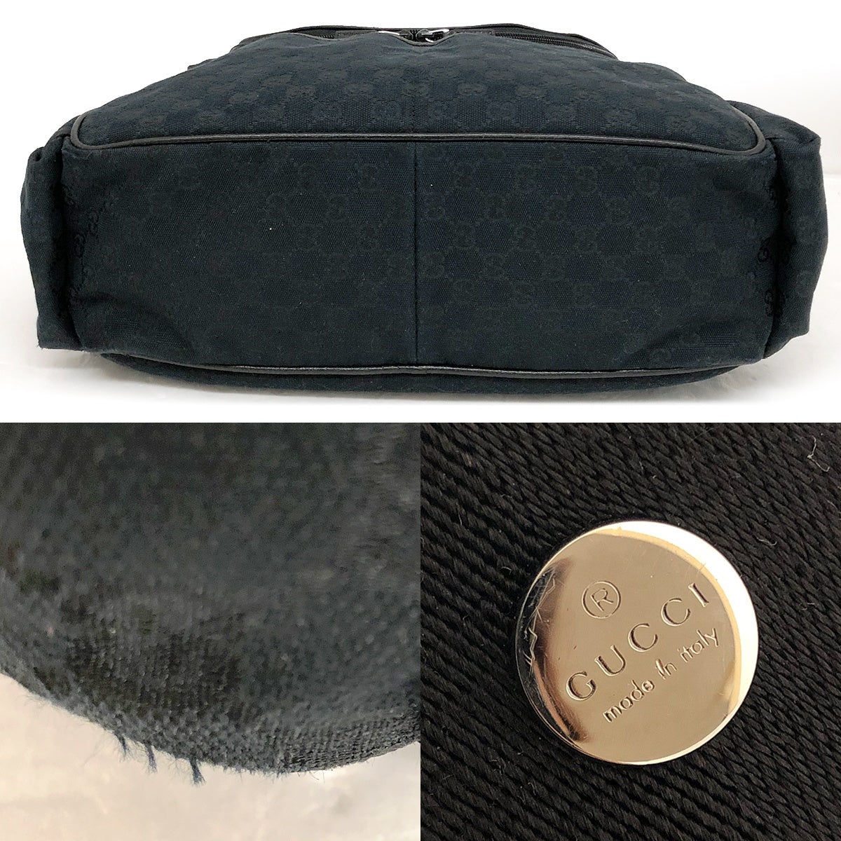 Gucci Mother's Bag, Shoulder Bag, Mom Bag, GG Canvas, Black, Stylish, Convenient, Pockets, Brand Name, 123326