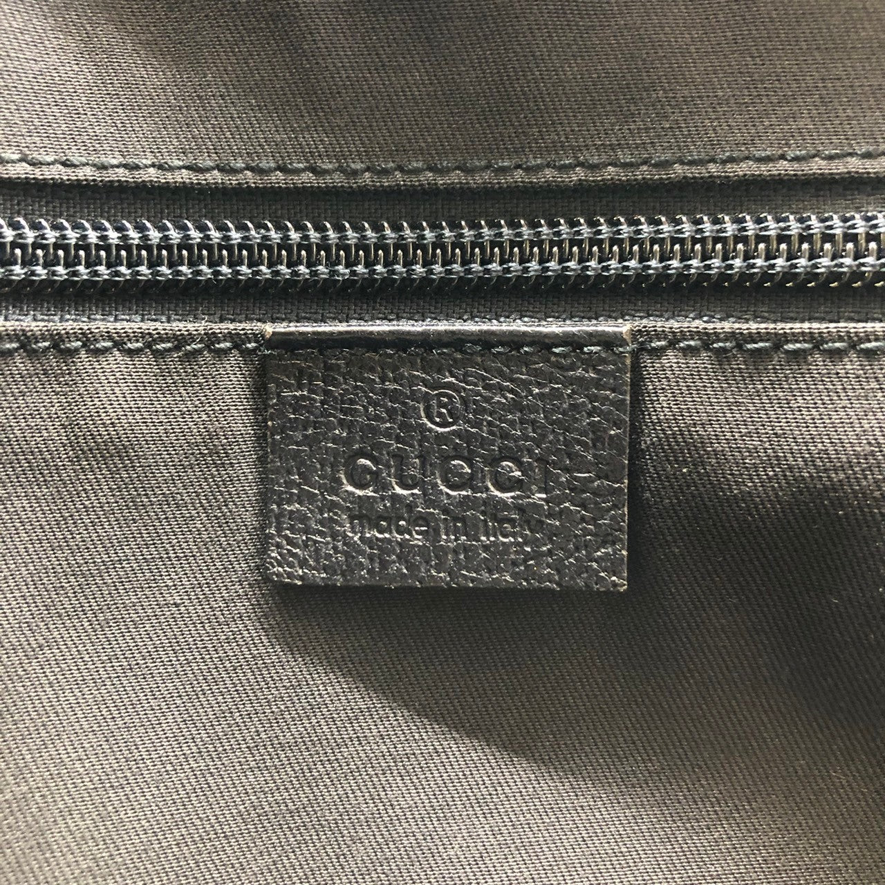 Gucci 131230 Tote Bag Navy Blue GG Canvas/Leather Sherry Line