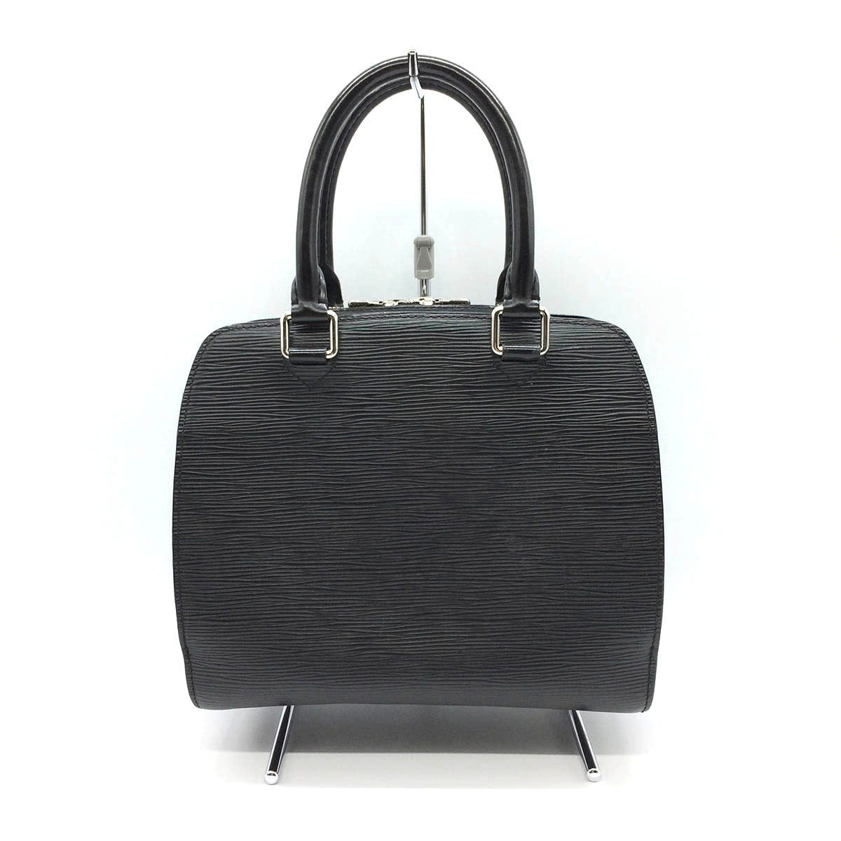 Louis Vuitton M52772 Pont Neuf Epi Handbag in Black with Silver Hardware