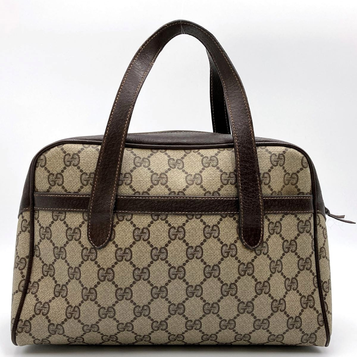 Gucci 39 02 053 GG Supreme Sherry Line Handbag in Brown PVC