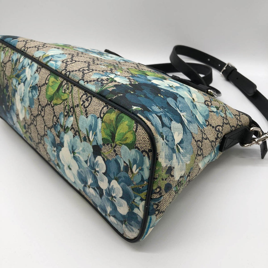 Gucci 429019 2-Way Handbag/Shoulder Bag GG Blooms Brown/Blue