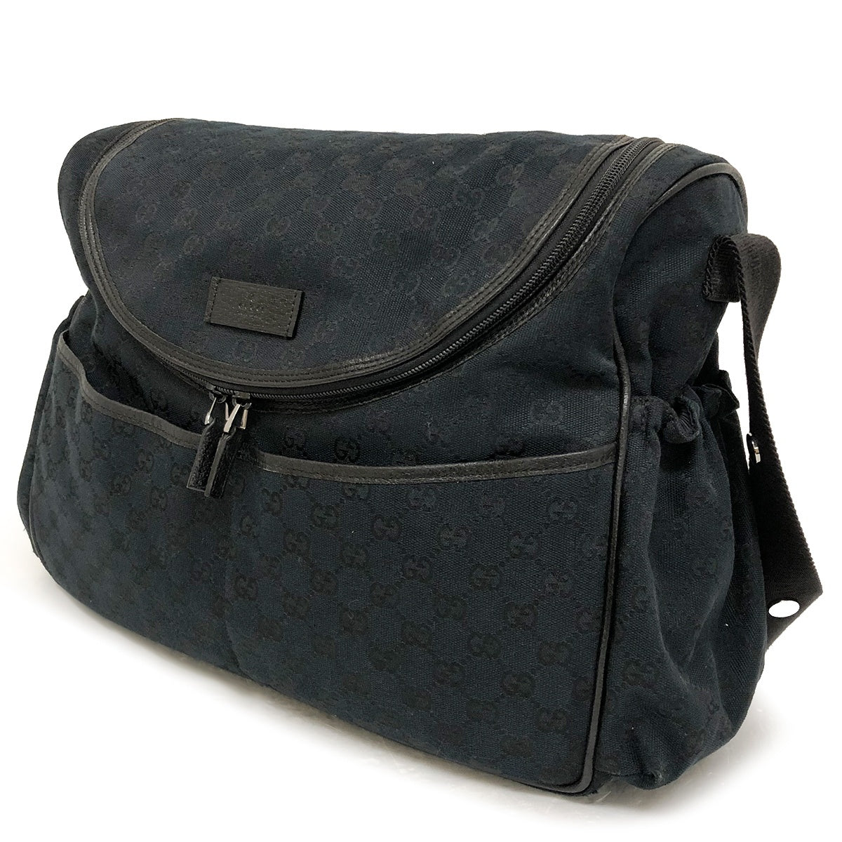 Gucci Mother's Bag, Shoulder Bag, Mom Bag, GG Canvas, Black, Stylish, Convenient, Pockets, Brand Name, 123326
