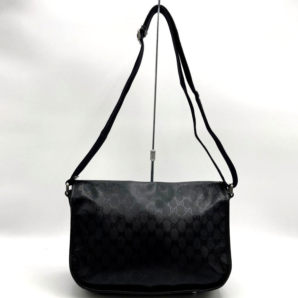 Gucci 201732 Shoulder Bag GG Imprime Black
