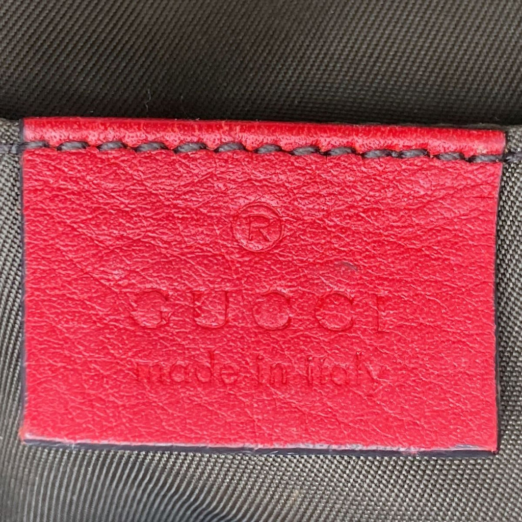 Gucci 308636 Soho Pouch with Tassel and Interlocking G in Red Calfskin Leather