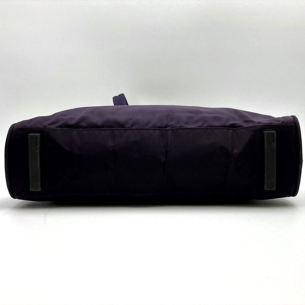 Prada tote bag shoulder bag purple dark purple nylon